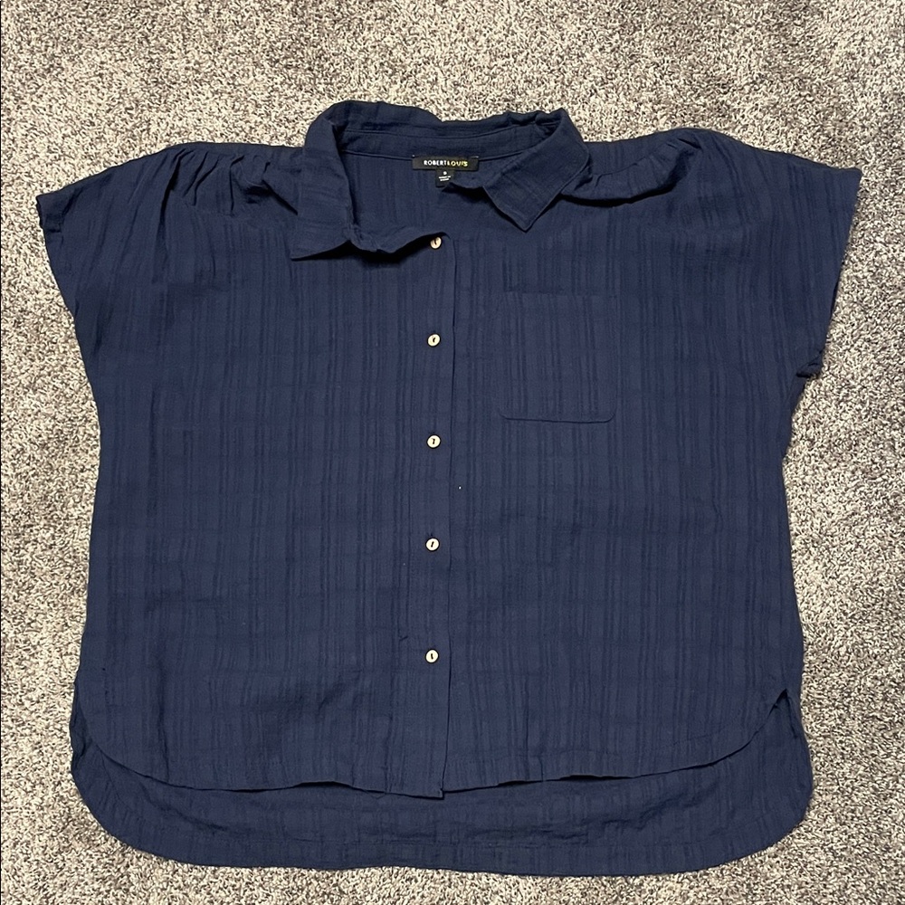 Navy Blue Women’s Blouse - Picture 4 of 13